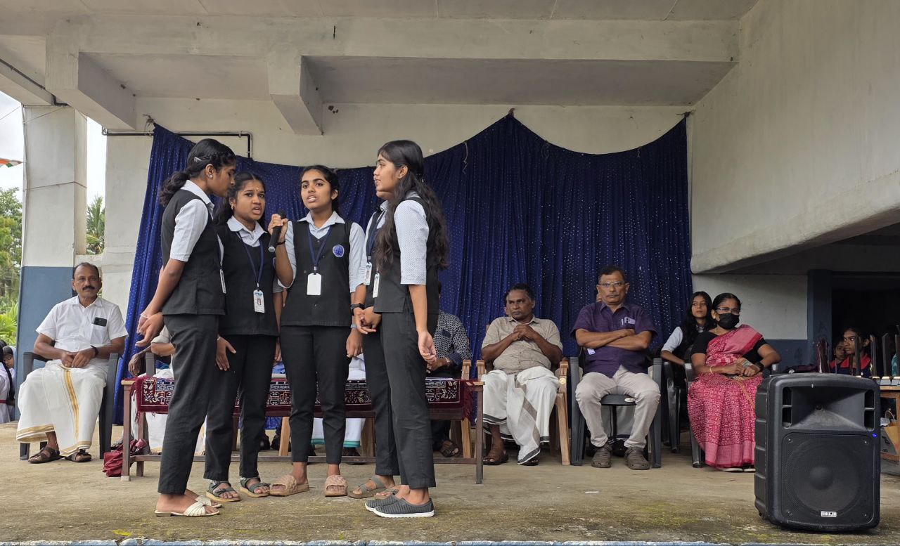 Students choir performing patriotic song